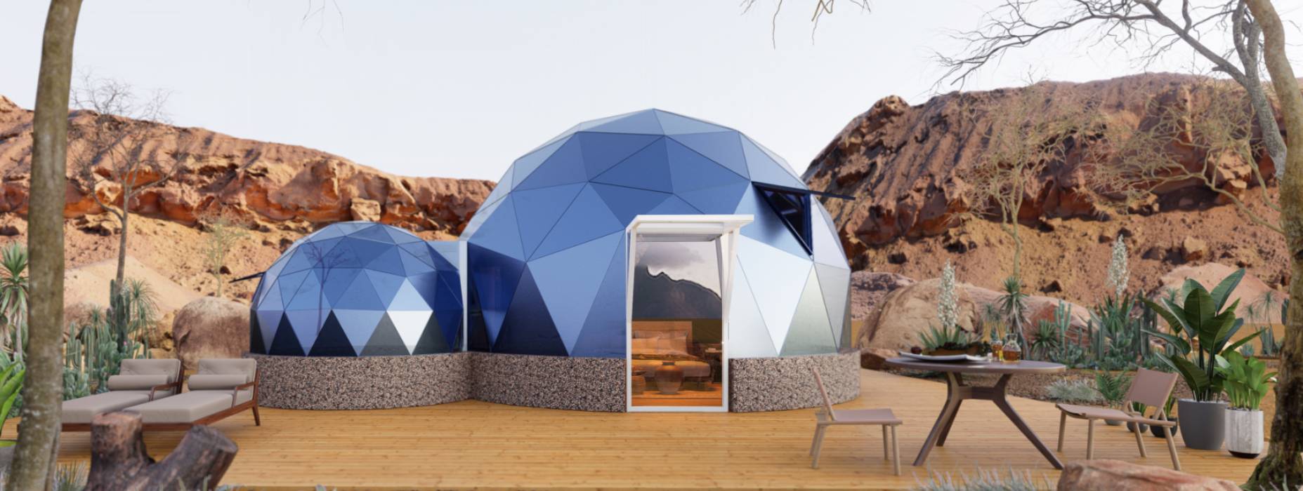 洮南市球形智能光伏玻璃星空房